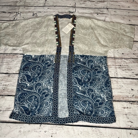 Soft Surroundings Open Front Beaded Kimono Jacket Size S/M - Picture 8 of 11